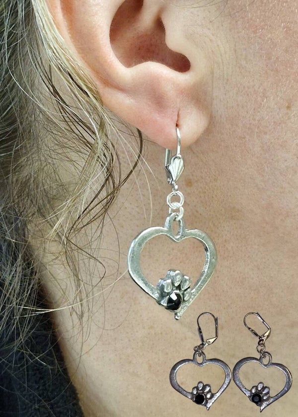 Oorbellen met zwarte Swarovski