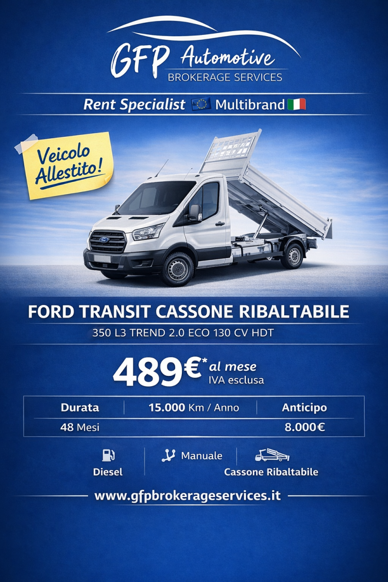 FORD TRANSIT CASSONE RIBALTABILE 