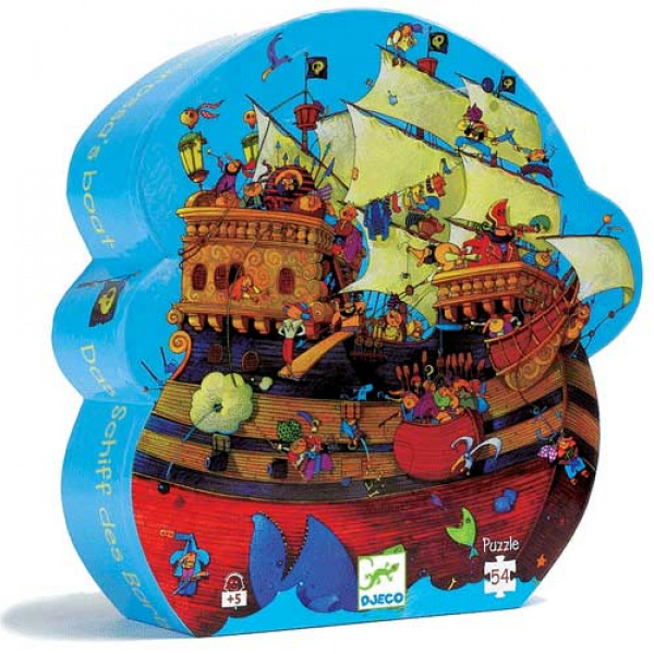 Puzzle Silhouette - Le bateau de pirate Barberousse 54pcs (Djeco) PU* 5+