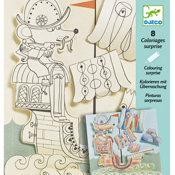 Coloriages surprises - Explorateurs  (Djeco) CR* 6+