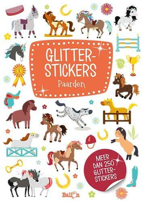 Glitterstickers - Paarden 3+
