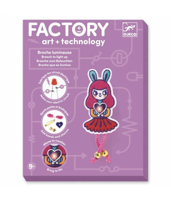 Factory Art + Technology - Broche lumineuse - Bunny girl  (Djeco) CR* 9+