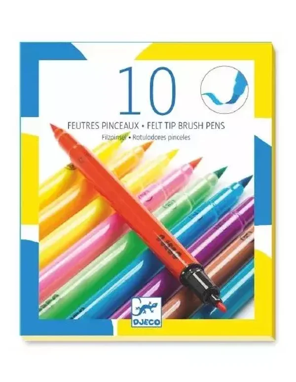 10 feutres pinceaux - Pop  (Djeco) PA* 6+