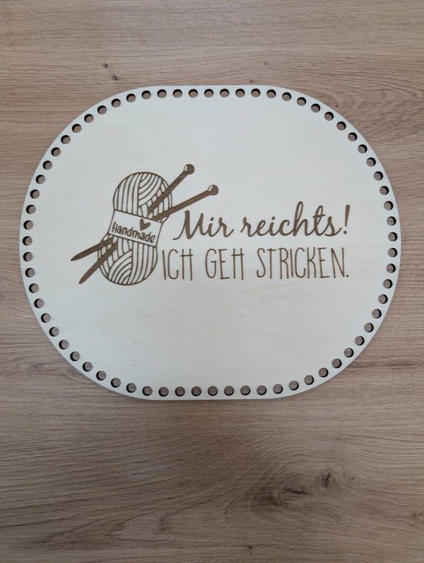 Holzboden Oval 24 x 29 cm