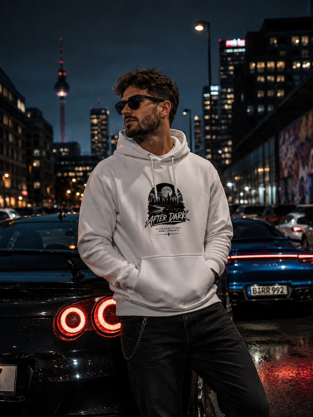 After Dark Hoodie – Streetwear Hoodie für Auto & Car Culture Fans
