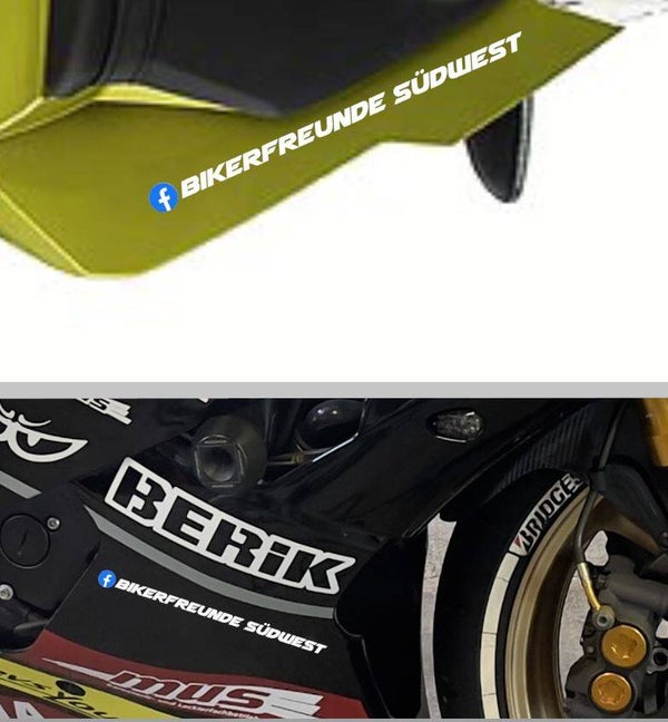 Bikerfreunde Südwest Schriftzug Motorrad