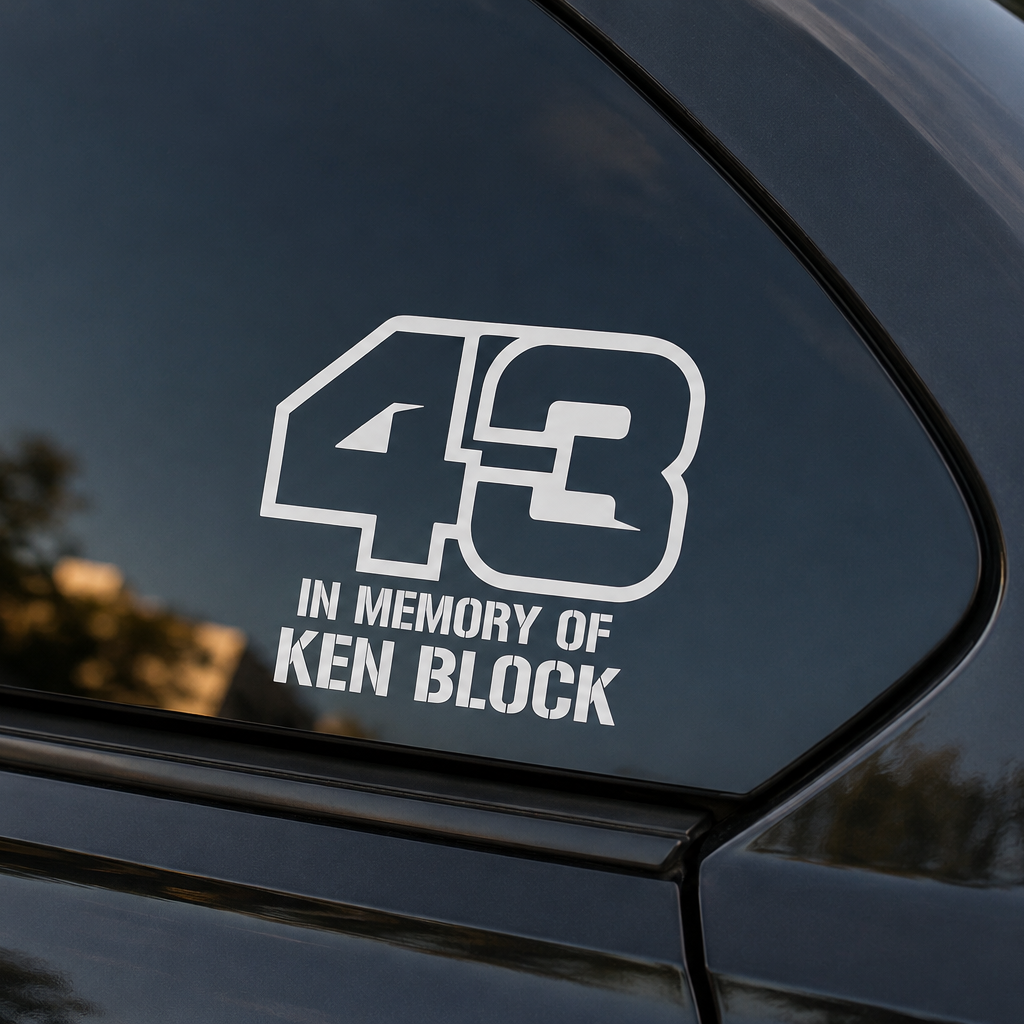 In Memory of Ken Block #43 Aufkleber – Motorsport Tribute Sticker
