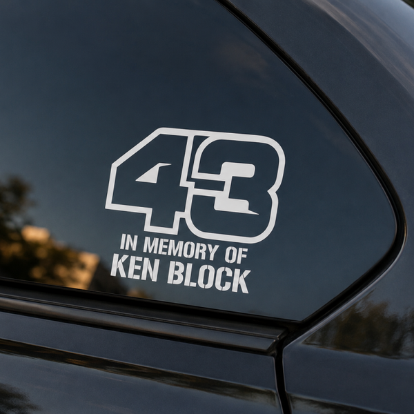 In Memory of Ken Block #43 Aufkleber – Motorsport Tribute Sticker