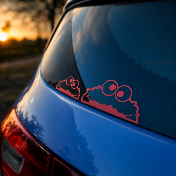 Krümelmonster Aufkleber Auto – Lustiger Sticker für Sesamstraßen-Fans
