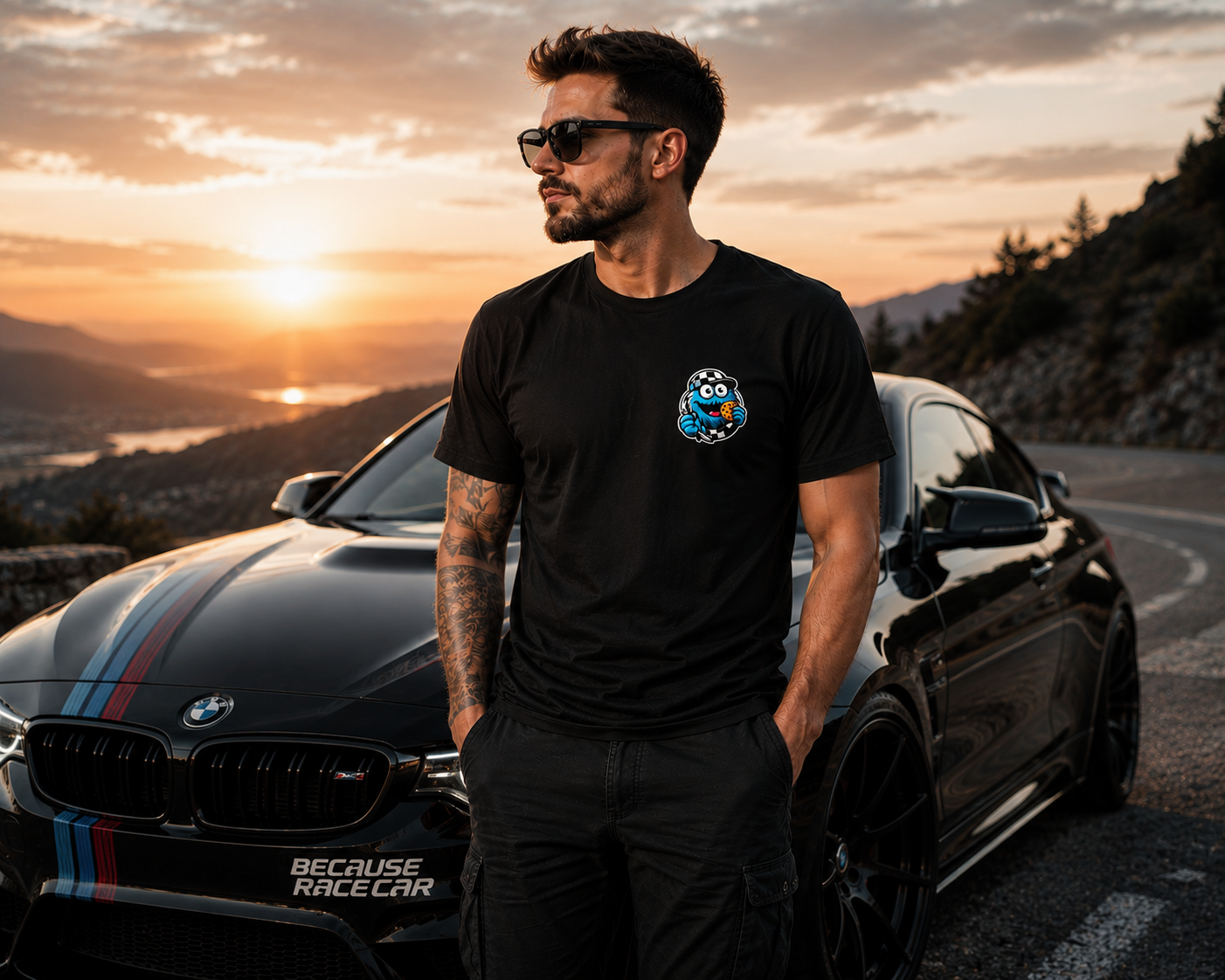 Krümelmonster Motorsport T-Shirt - Lustiges Racing Shirt