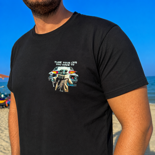 Lustiges Tuning T-Shirt für echte Auto-Fans Baby Yoda
