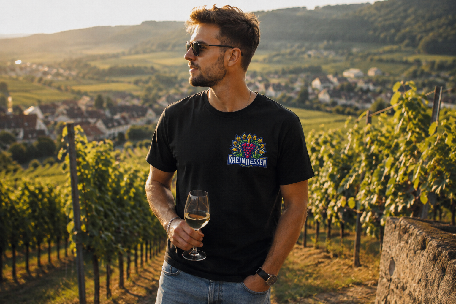 Rheinhessen Wein T-Shirt – Heimat, Wein & Lebensgefühl