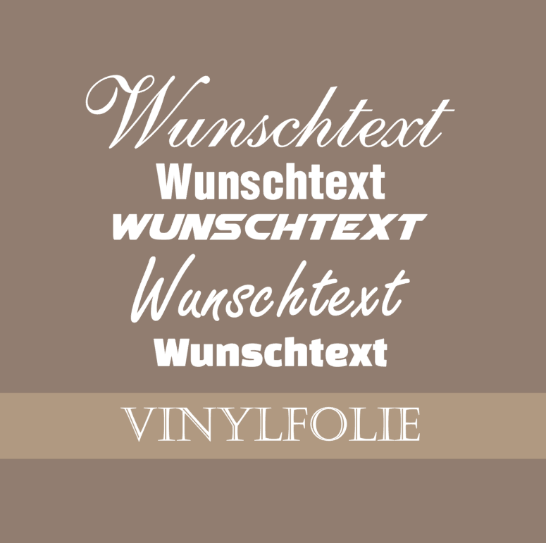 Aufkleber | Schriftzug | Wunschtext Name | Vinylfolie | Beschriftung | personalisiert | Hochzeit | Geburtstag
