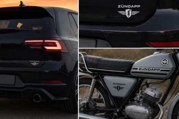 Zündapp Logo Aufkleber – Klassiker Sticker für Mofa & Motorrad