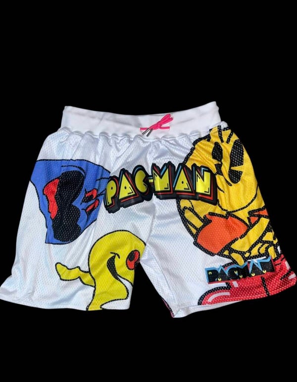 Pac-Man Embroidered Basketball Shorts