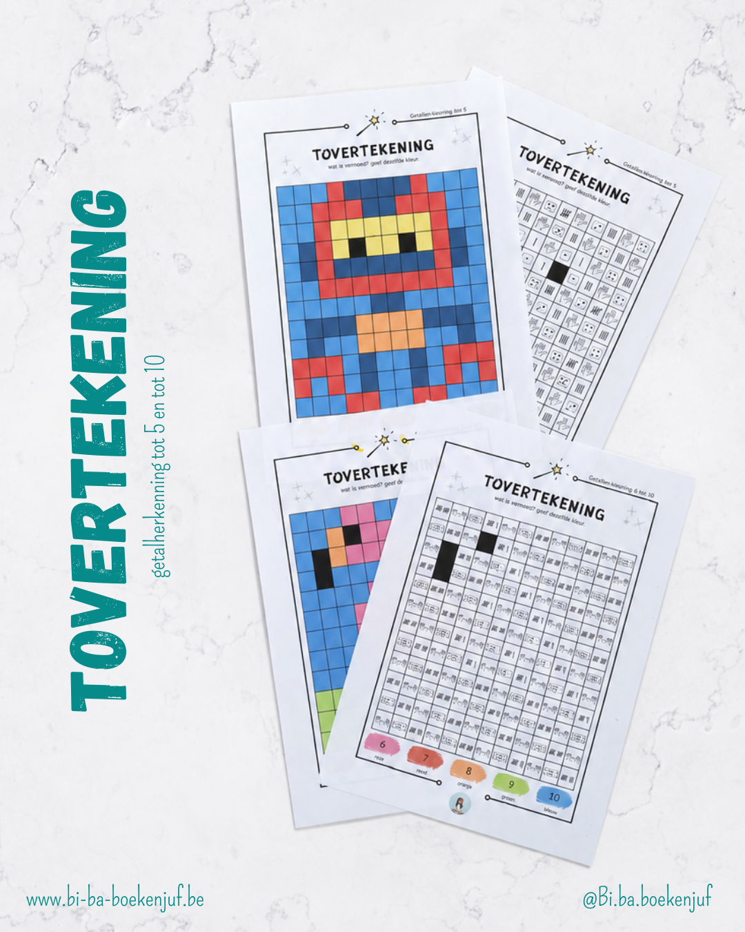 Tovertekeningen - Getalherkenning tot 5 en tot 10