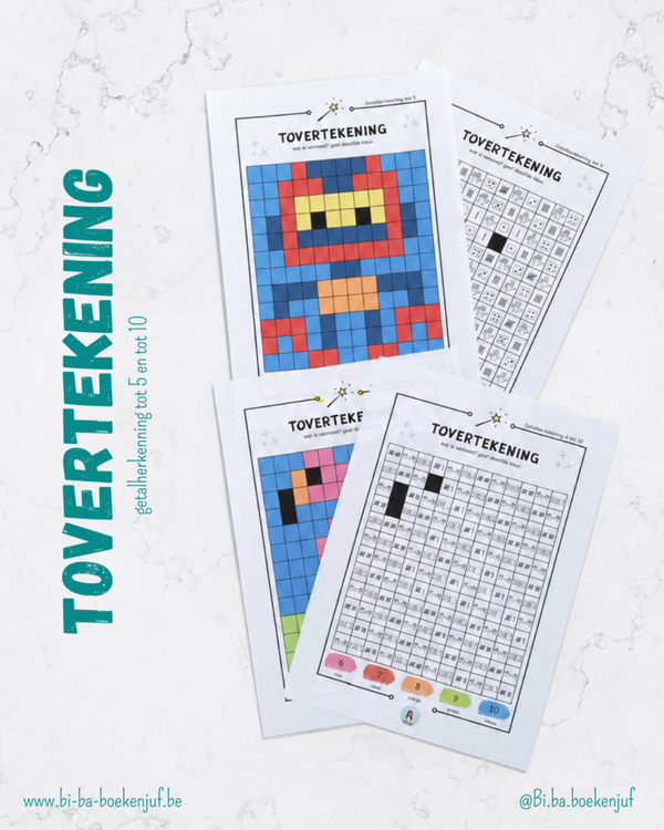 Tovertekeningen - Getalherkenning tot 5 en tot 10