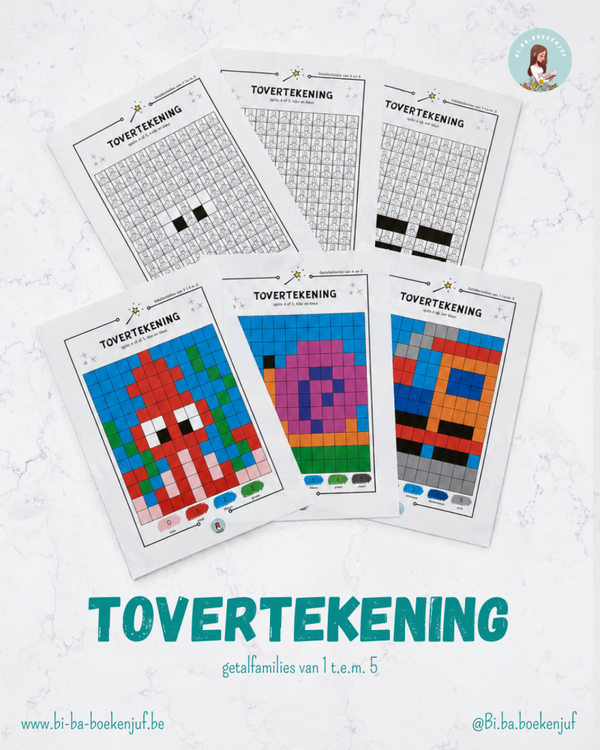 Tovertekeningen - Getalfamilies 1 t.e.m. 5