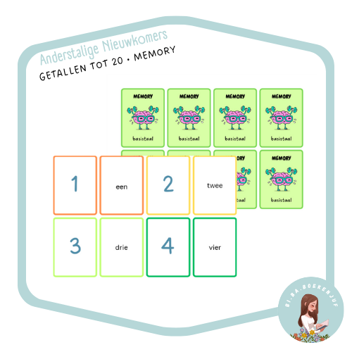 anderstalige nieuwkomers memory getallen tot 20