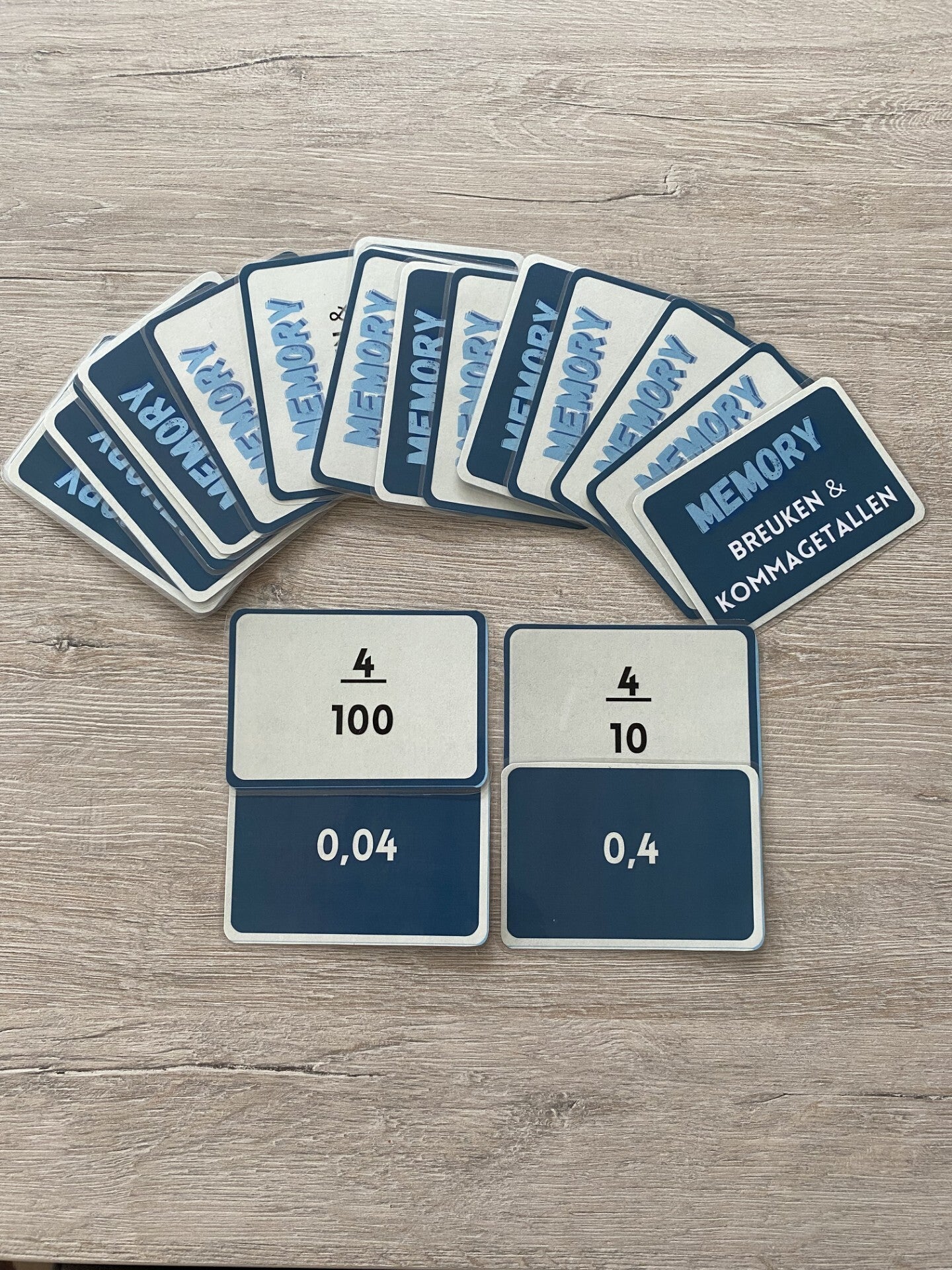 memory breuken en kommagetallen