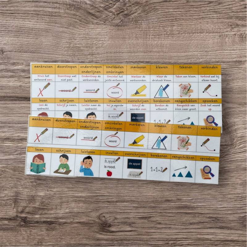 Spiekkaart instructietaal