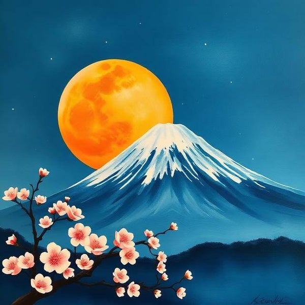 Mount Fuji with cherry blossom