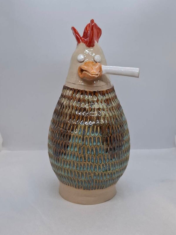 Chille kip met oorlogswonde