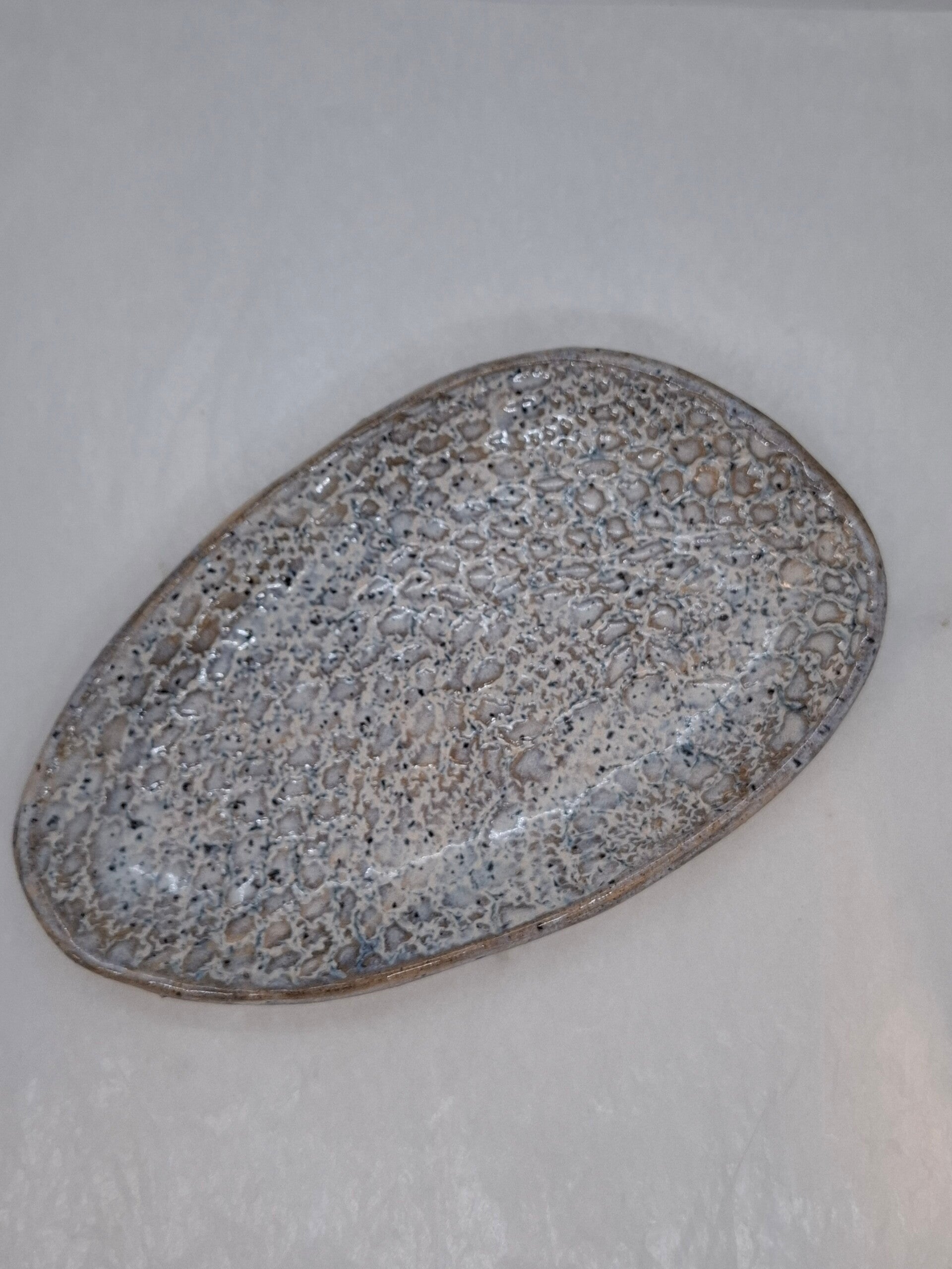 Schaal ei wit, blauw