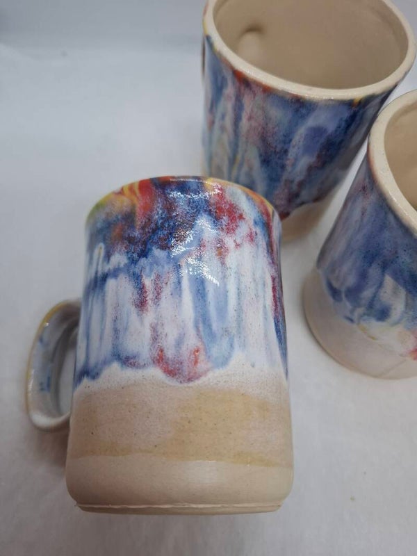 Set van 4 bekers multicolor
