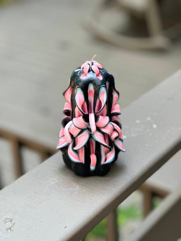 Whimsical Carved Candle