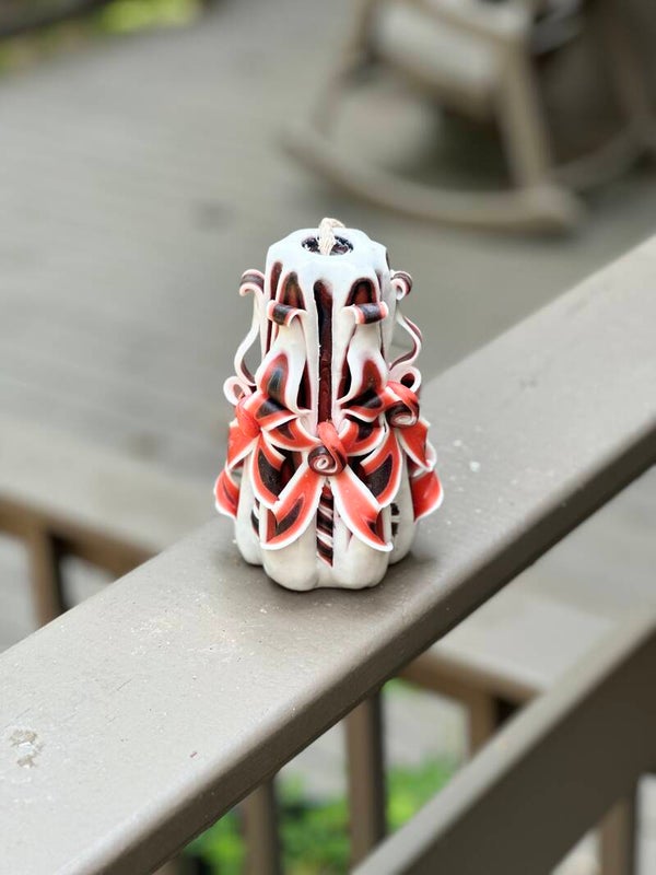 UGA Carved Candle