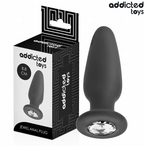 PLUG ANAL CON JOYA SILICONA TALLA S