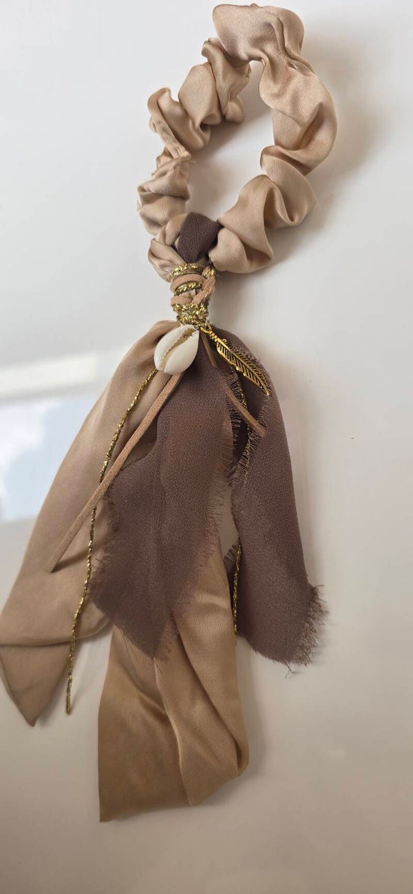Mibiza Scrunchie | Champagne/Taupe