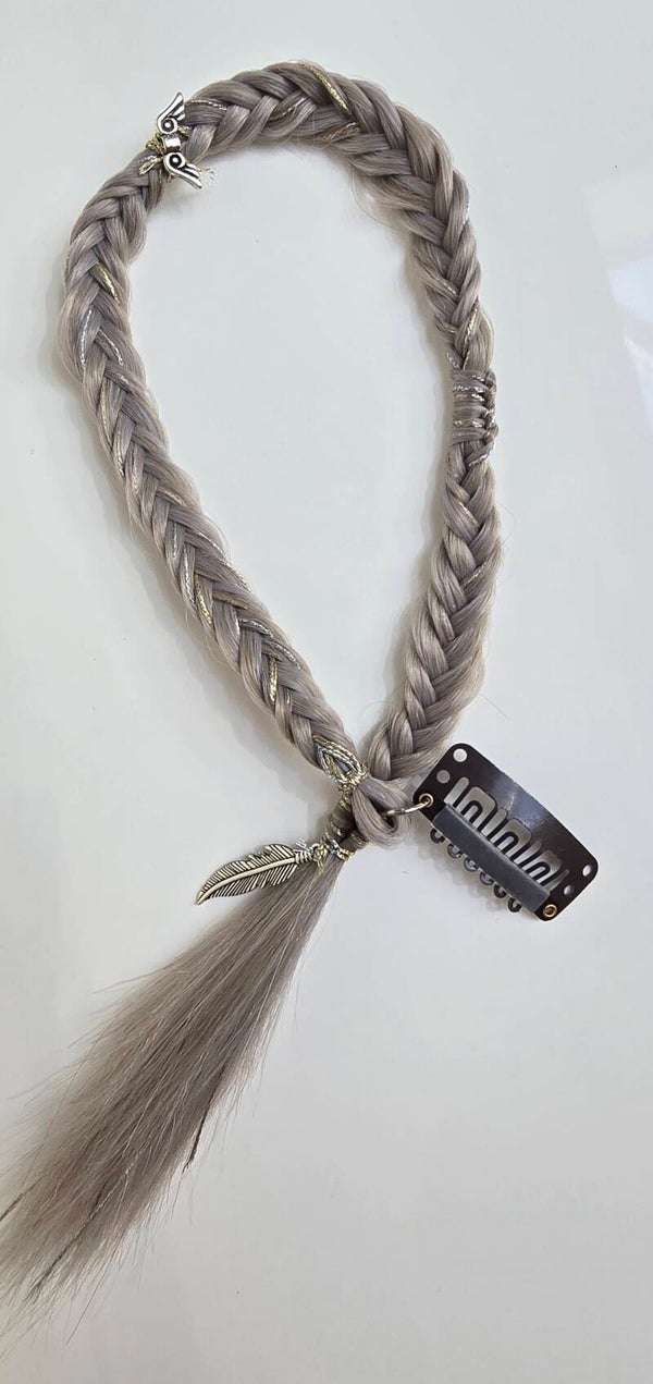 Mibiza Solo Clip-in Silver Feather