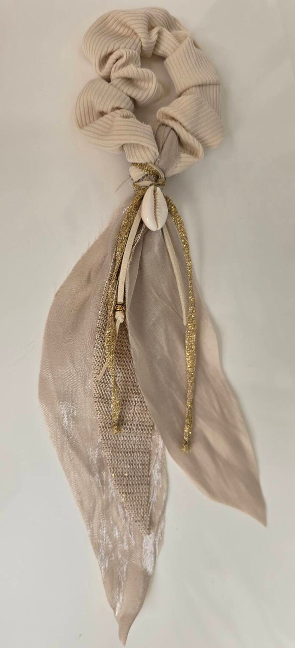 Mibiza Scrunchie | Sand & Gold