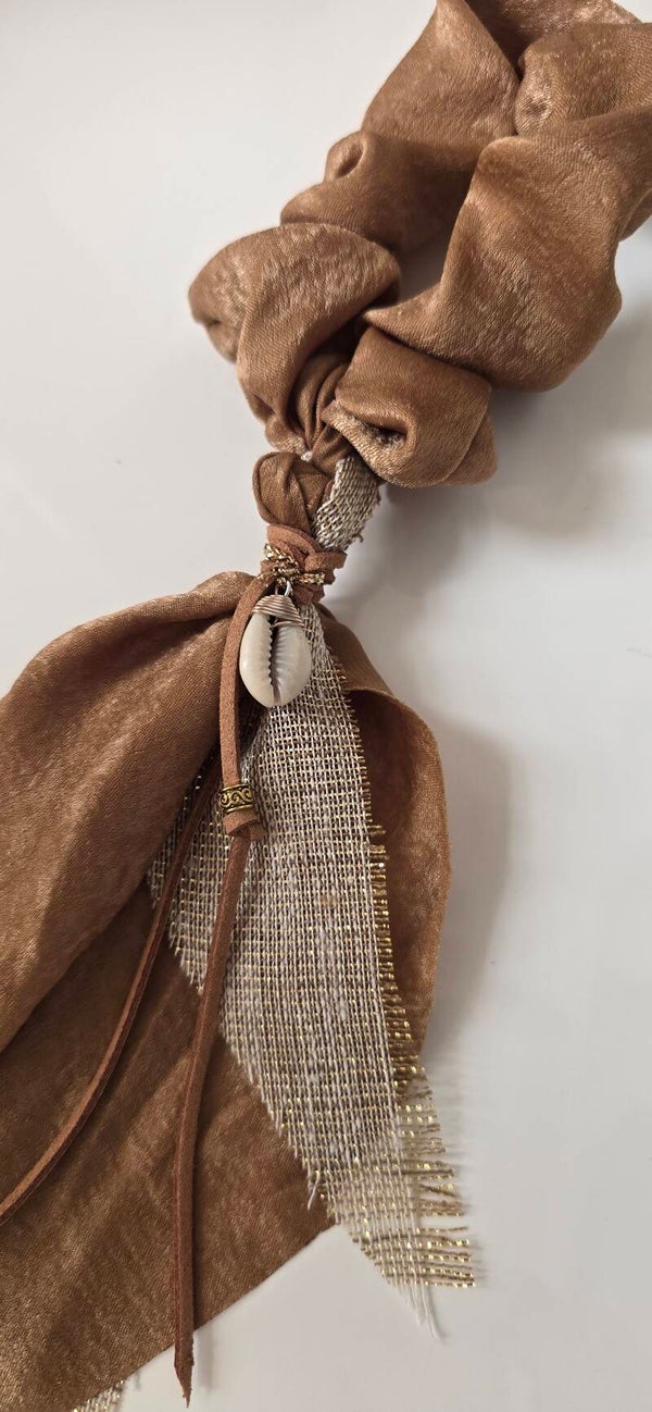 Mibiza Scrunchie | Camel Gold