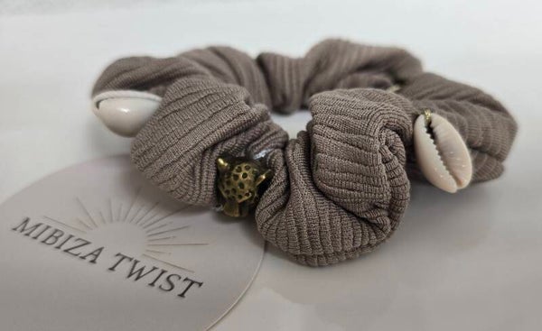 Mibiza Scrunchie | Taupe Shell