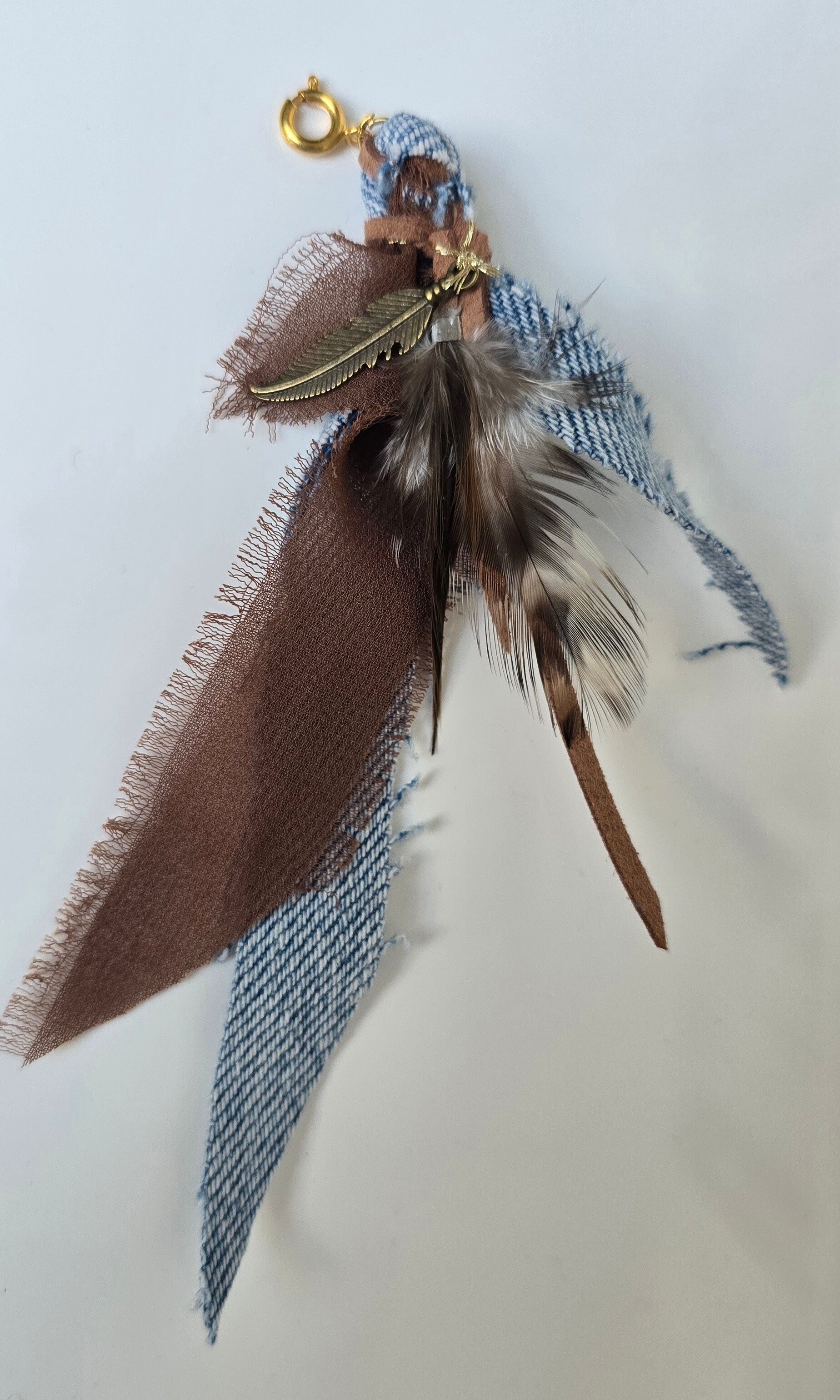 Mibiza Charm | Denim feather