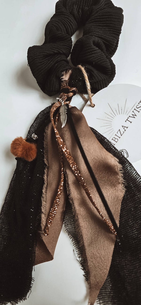 Mibiza Scrunchie | Black Taupe