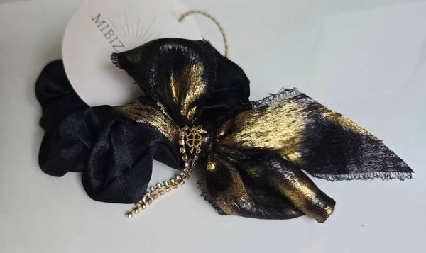 Mibiza Scrunchie | Black & Gold