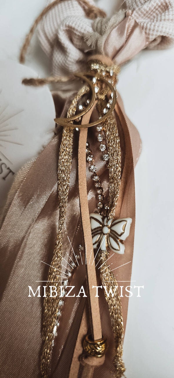 Mibiza Statement Scrunchie | Champagne Gold
