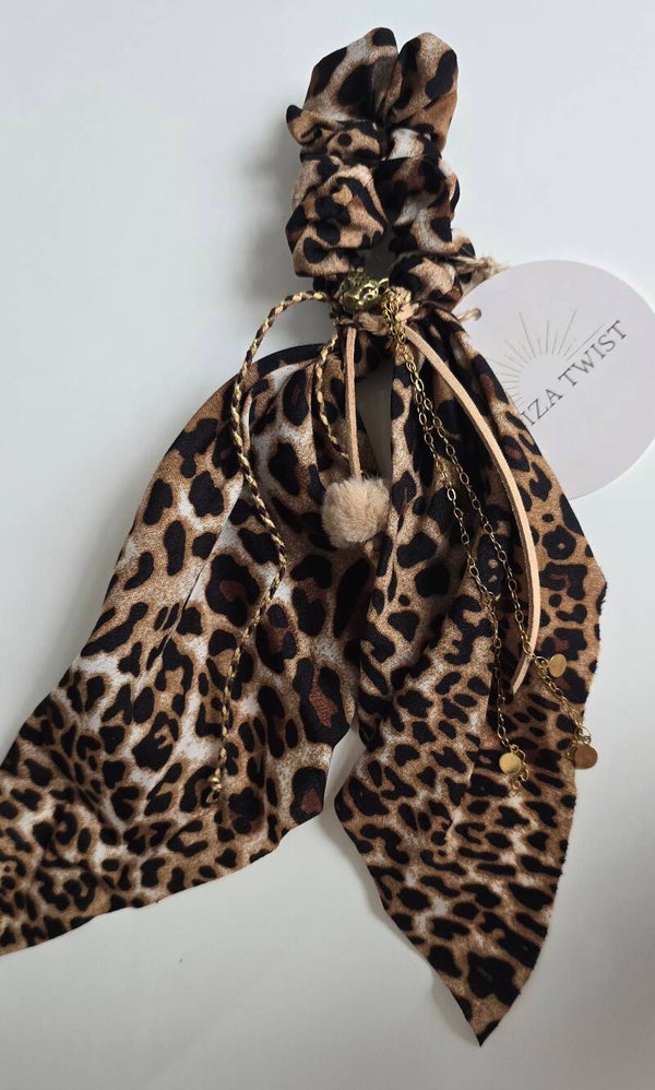 Mibiza Statement Scrunchie | Golden Panter