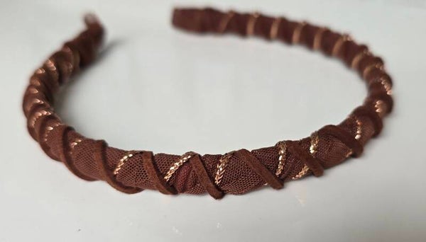 Mibiza haarband – Suede Brown