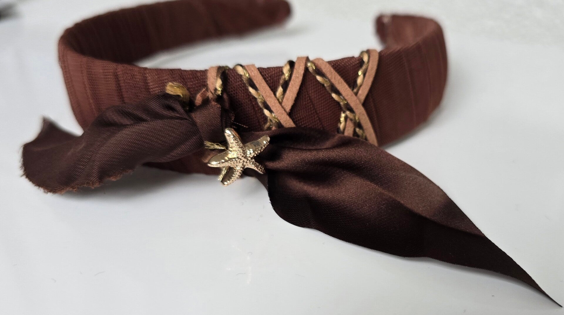 Mibiza haarband | Suede Brown