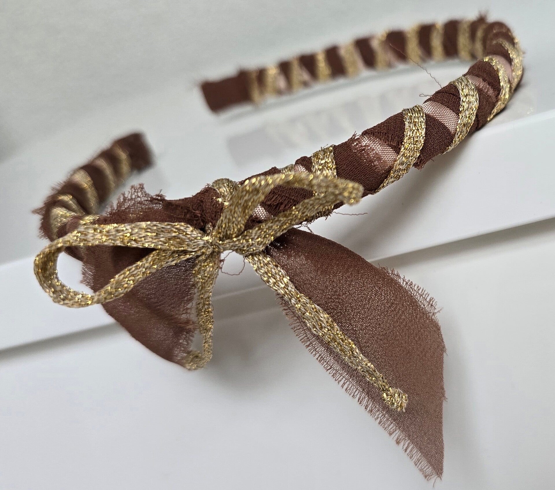 Mibiza haarband | Brown & Gold