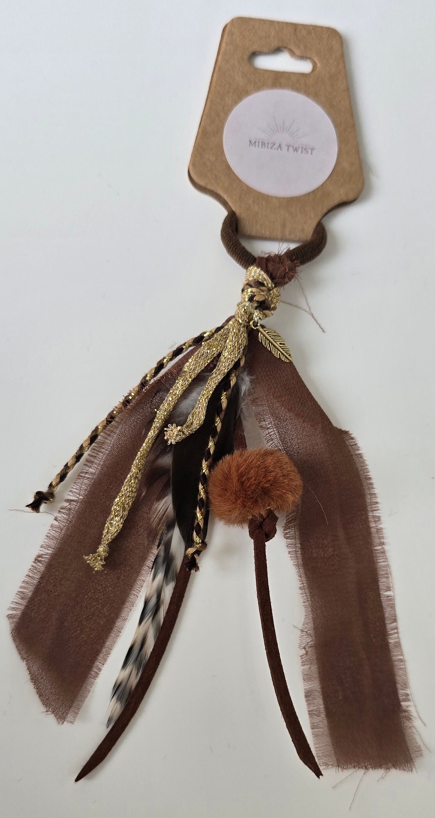 Mibiza Elastiekje | Brown Feather