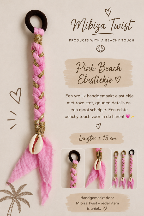 Pink Beach Elastiekje 🩷