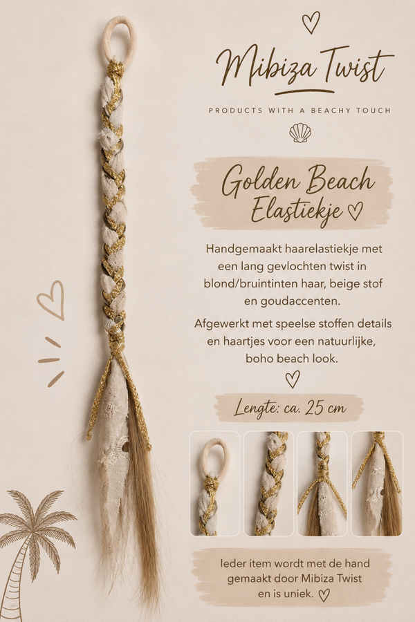 Golden Sand Braid Elastiekje ✨