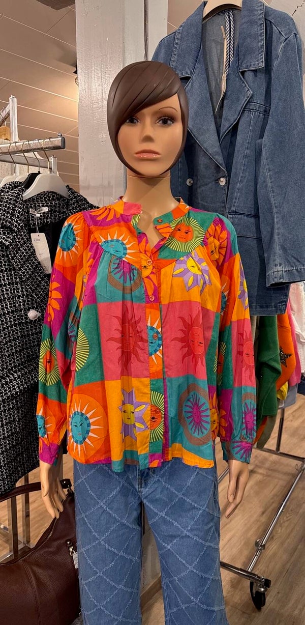 Chemise fleurie colorée - Ref 28474
