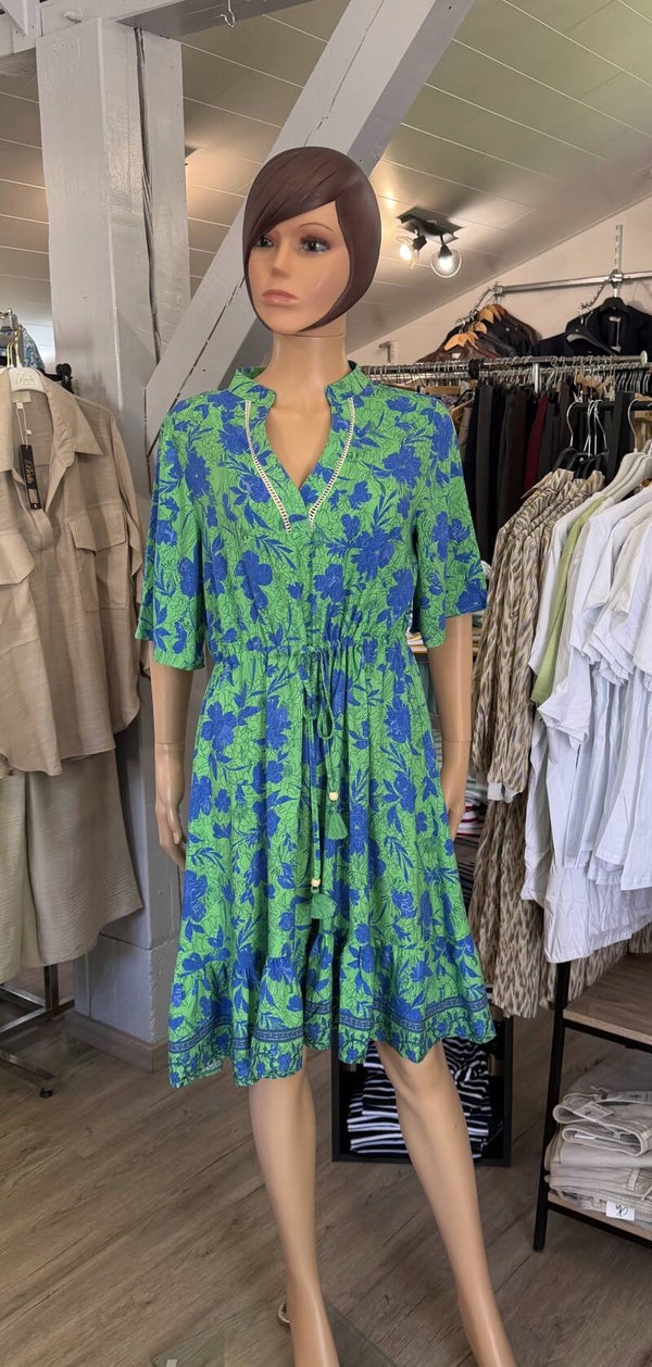 Robe courte verte- Ref R162
